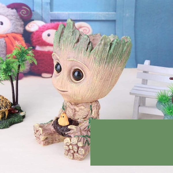 Baby Groot Blomkruka, Multifunktionella Små Krukor, Perfekt Som Rolig Present, Miljövänlig Resin, Detaljerad Replika För Hemmakontor Trädgårdsdekor (Perfekt Present)