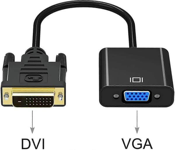 Dvi til Vga Adapter, Gana 1080p Aktiv Dvi-d til Vga Konverter 24+1,60hz