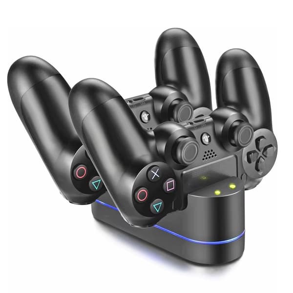 PS4 Ladestation - Controller / Playstation Controller med Cover Sæt
