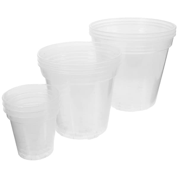 9 st orkidékrukor med dräneringshål Plastblomkruka Andningsbar slitsad orkidéplanterare
