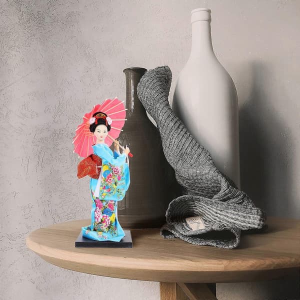 Japansk Kimono Orientalsk Maiko Dekorativ Restaurantdukke Figur Borddekorasjon