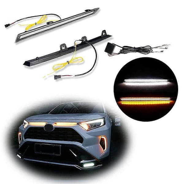 LED Dagkjørelys For Bil Motorpanser Deksel Rotte DRL 2019 2020 2021 Blinklys