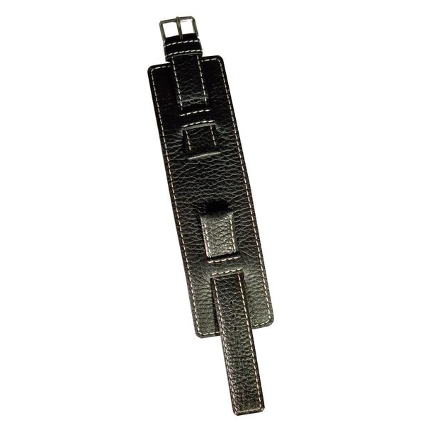 Klockarmband 16/14/12 mm med bred underdel Black 16 mm