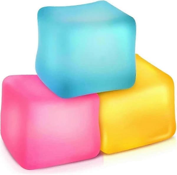 Isterning Fidget Legetøj, 3 Fidget Legetøj Stress Terning, Stressbolde Fidget Legetøj, Firkantet (Tilfældig Farve)