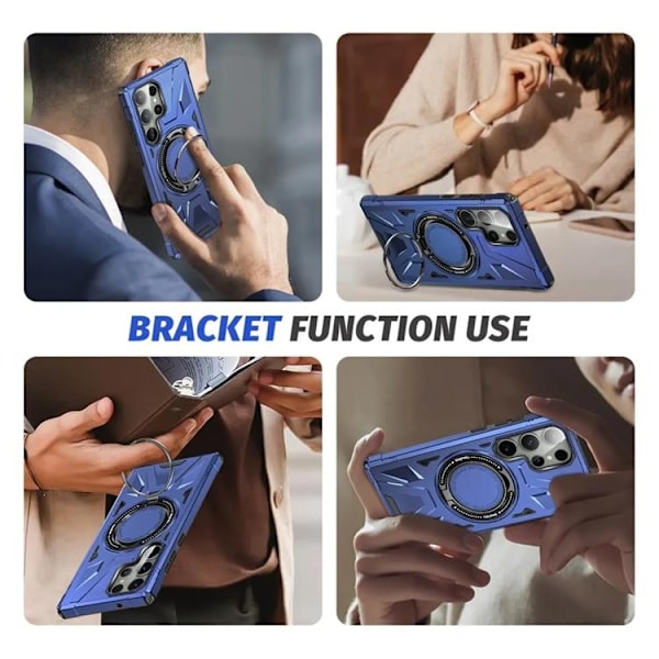 Galaxy S24 Ultra Mobilskal Magsafe Kickstand - Mörkblå