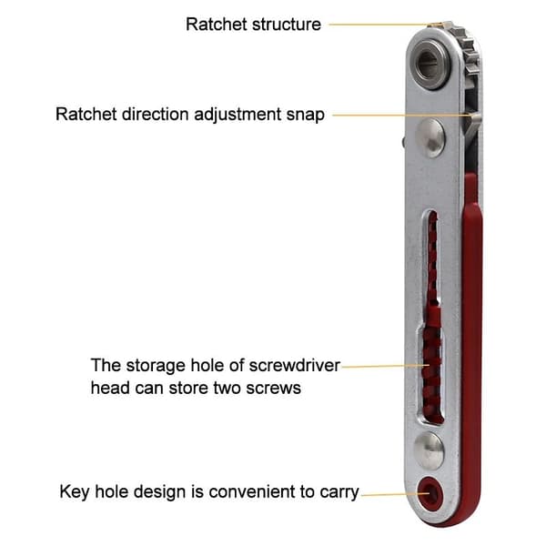 1 st Mini Hexagon Torx Spärrnyckel Tvåvägskontroll för Enkel/D
