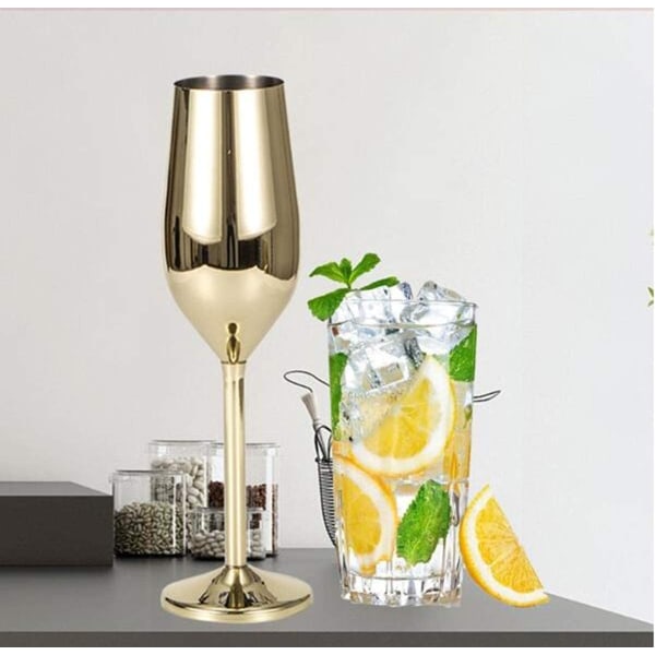Champagneglas i rostfritt stål 200 ml, för bröllopsfester