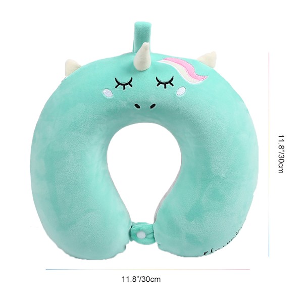 Enhörningsögonmask, Memory Foam-kudde med ergonomisk design, 360 graders stöd, snäppstängning för enkel transport, nackskydd, mångsidig reseanvändning