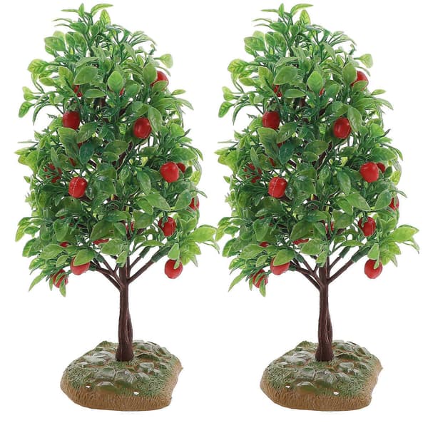 2 stk simulering frukttre dekorasjon tre landskapsarbeid ornament sandbord dekor