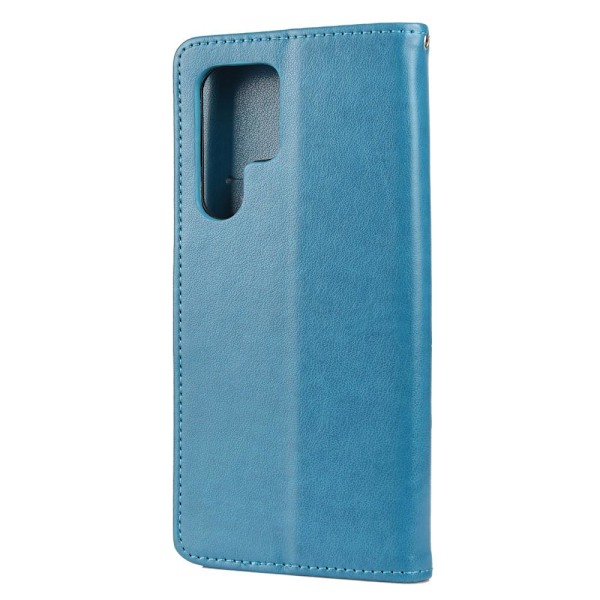 Samsung Galaxy S22 Ultra Fodral Tryckta Fjärilar Blå