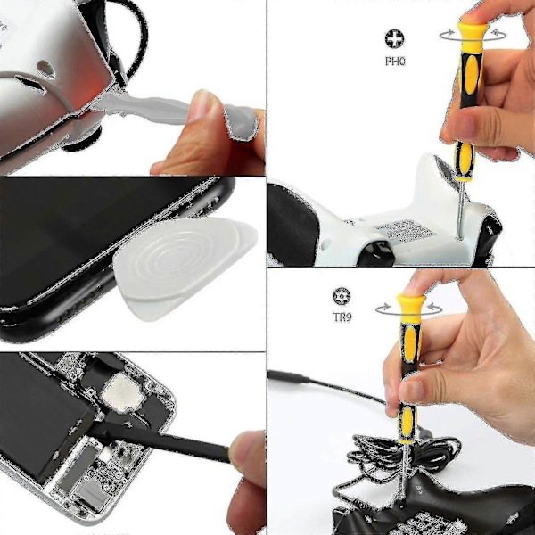 Playstation 4 Komplett Skruvmejselset Reparationsrengöringsverktygssats - Ps4 Säkerhet Torx Skruvmejsel T9 (tr9) Phillips Ph0 Ph1 (ps4)