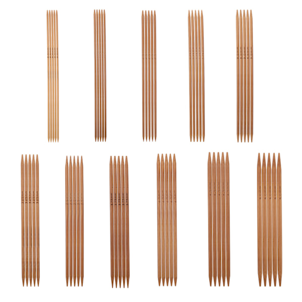 Set med 11 stickor i bambu Set 11 storlekar (5,1 tum/13 cm)