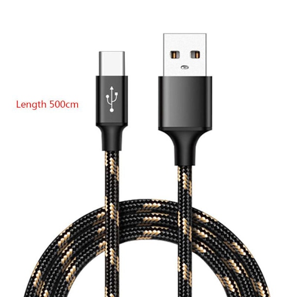 (2st) USB-C flätad laddningskabel 2m Samsung laddsladd (2-PACK) 2 meter