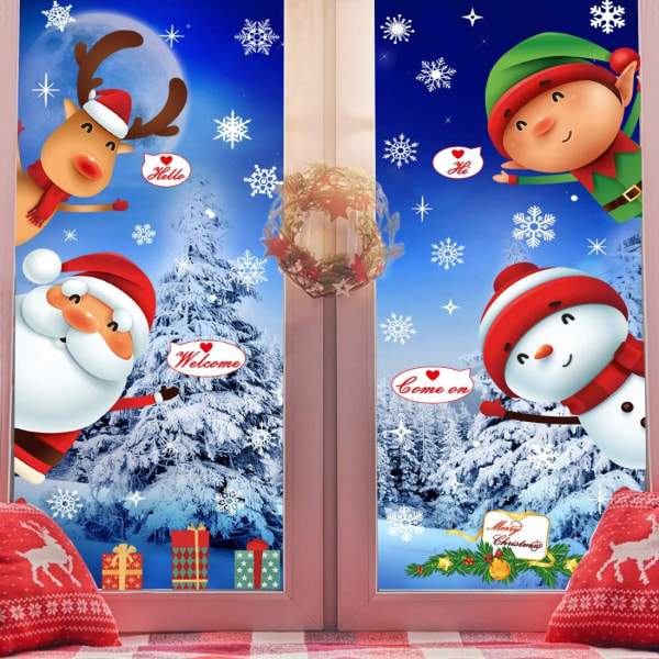 Fönsterbilder jul självhäftande, fönsterdekoration