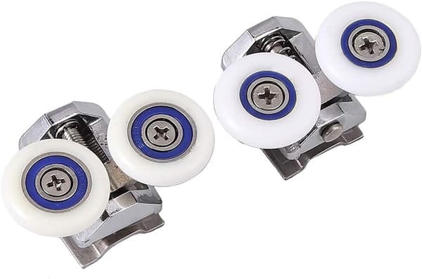 2-pack Duschdörrsrullar 1 Övre & Nedre Remhjul 26mm Zinklegering