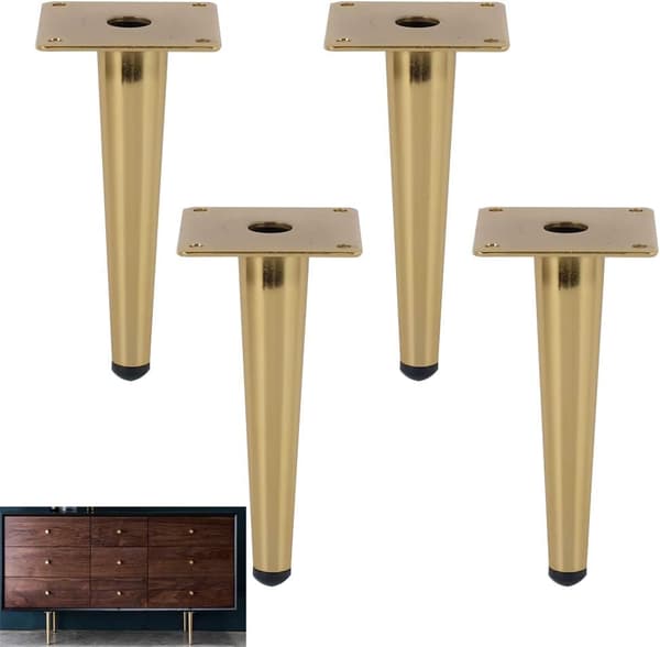 Set med 4 Möbelben, Sneda Soffa Ben, Bordben Skåpsben Sängar