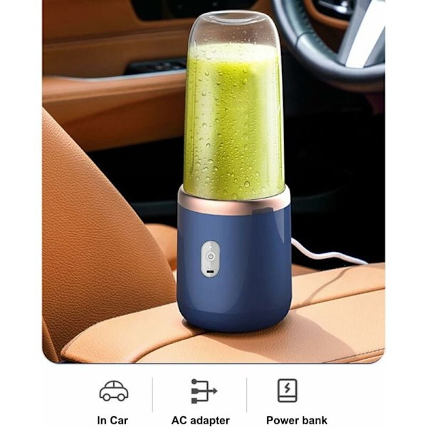 Effektiv Personlig Mixer För Smoothies Och Juicer, Portabel Mixer Med BPA-Fritt Material Och Multi-Vinklad Rotationsskärning, Perfekt För På Språng