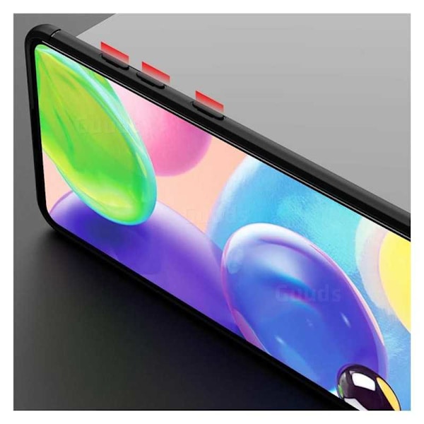 Samsung A21s Praktisk Stöttåligt Skal med Ringhållare V3 Svart
