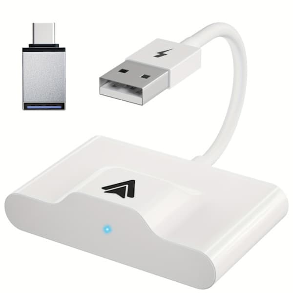 /HH/Trådløs CarPlay-adapter til Android/Apple Kablet til trådløs Carplay-dongle Plug and Play USB-forbindelse Auto Car Adapter Adapter White-CAP006