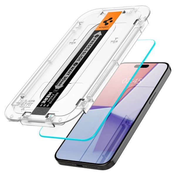 Spigen iPhone 15 Pro Max 2-pakkaus GLAS.tR \"Ez Fit\" -näytönsuoja