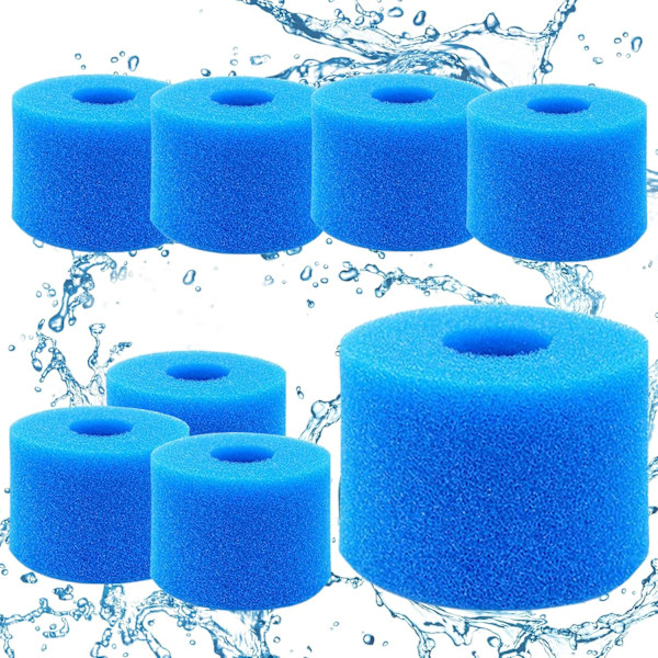 Poolfilterpatroner, 8-pack skumpoolfilter, simning