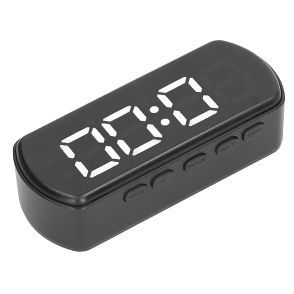 Digital väckarklocka, stor LED-display med smart ljussensor, modern design för enkel användning i sovrum eller kontor (svart)