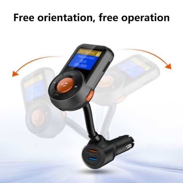 Uppgradera Din Körupplevelse Med Vår Bluetooth FM-sändare, Med Handsfree-samtalsfunktion Och 1,8 Tums Färgglad LCD-skärm