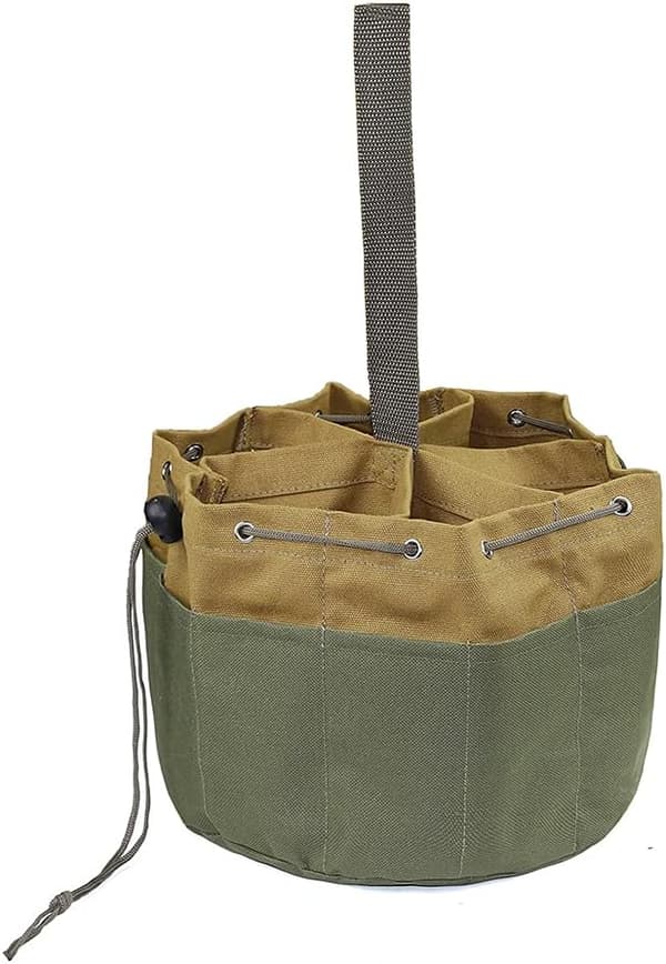 Håndverksbag for hagearbeid - 17 lommer (gul)
