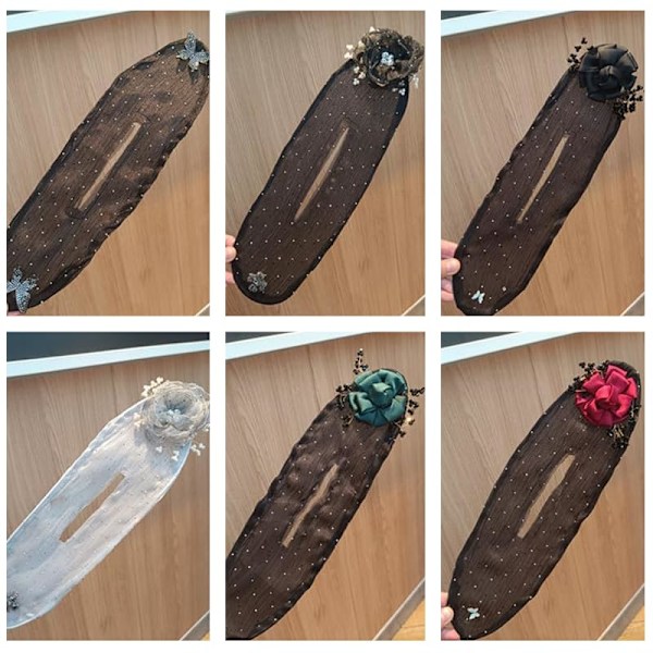 Hårklämma för långt tjockt hår, Handblommig håruppsättning, 2 st-A, Enkel snabb snäpprullningshårverktyg, Lat hårcurl för kvinnor