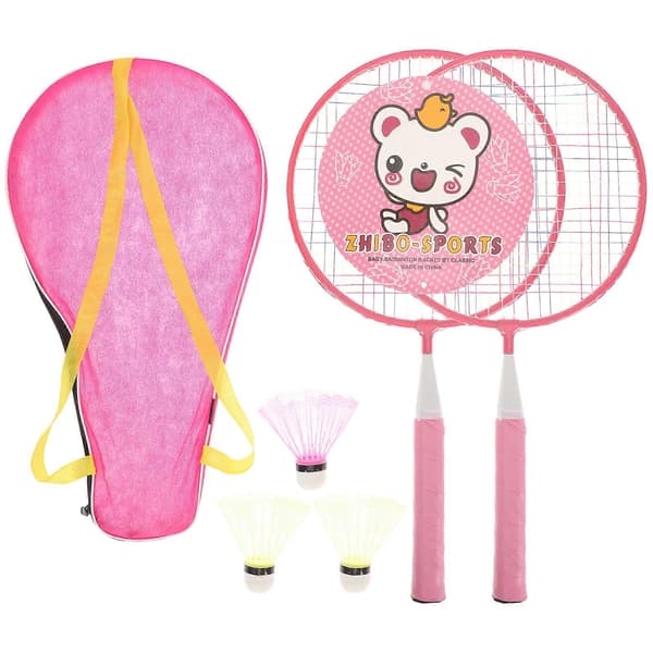 1 sett badmintonracketer badmintonsett barn badmintonracket sportsracket med baller