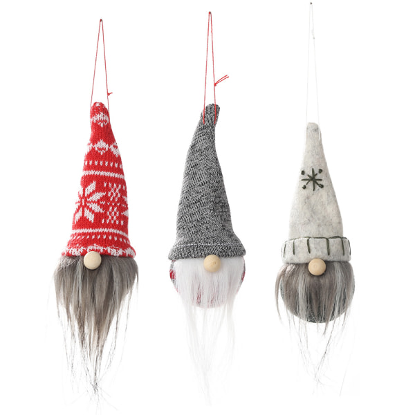 Jul Plysch Gnome Ornaments Handgjorda svenska