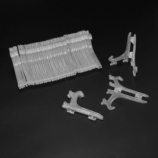 7,6 cm Klar Plast Stativ Kakeholder Display Stativ Plasskort Holder Display Staffelier Ved Bryllup