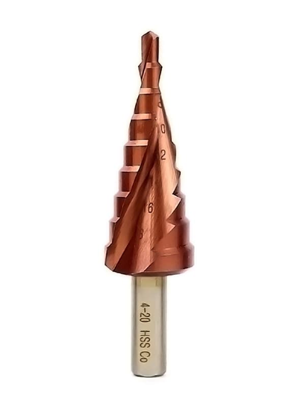 HSS M35 Trinnbor 4-20mm Pagoda Bunn Borsett Stor Kobolt