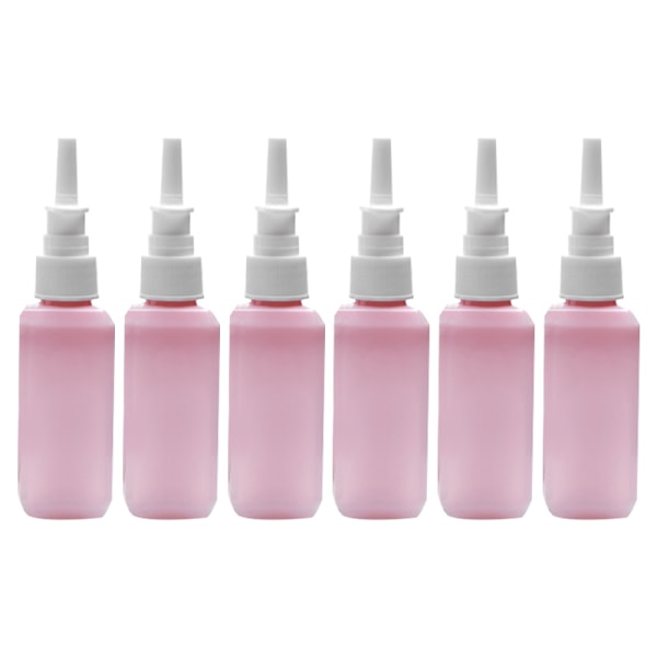 6 st 50 ml Färgade Plastsprayflaskor, Kosmetisk Plast Liten Vattningskanna pink