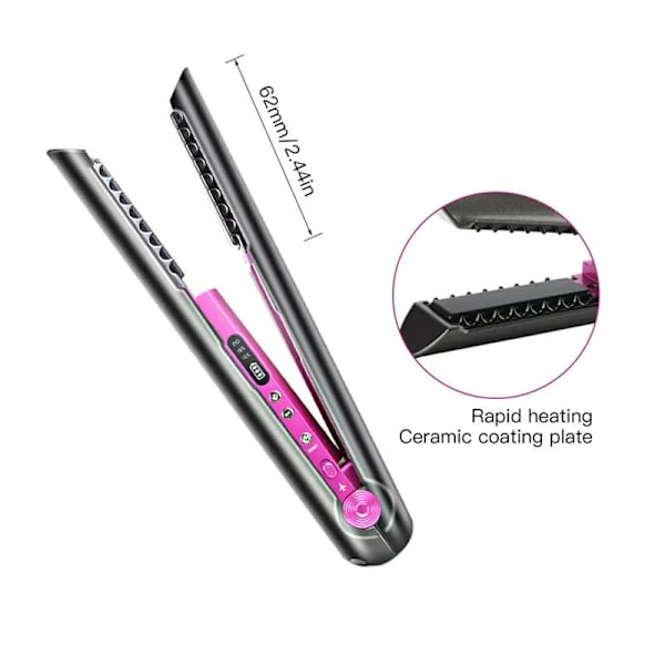 Plattång och Locktång Curler Keramisk med Tre temperaturer Multicolor