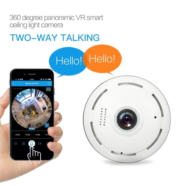 Wifi overvågningskamera Camera 360 - Diskret kamera spionkamera White