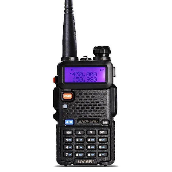 Baofeng UV-5R VHF UHF Dual Band Walkie Talkie Komradio Jaktradio Svart