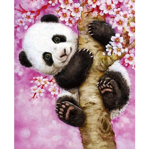 Diamantmaleri Firkantede perler 50x70 cm 5D DIY Animal Panda Multicolor