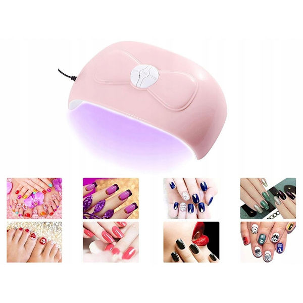 54W Mini UV/LED-lampa Nagellampa Gellack Gybrit Rosa