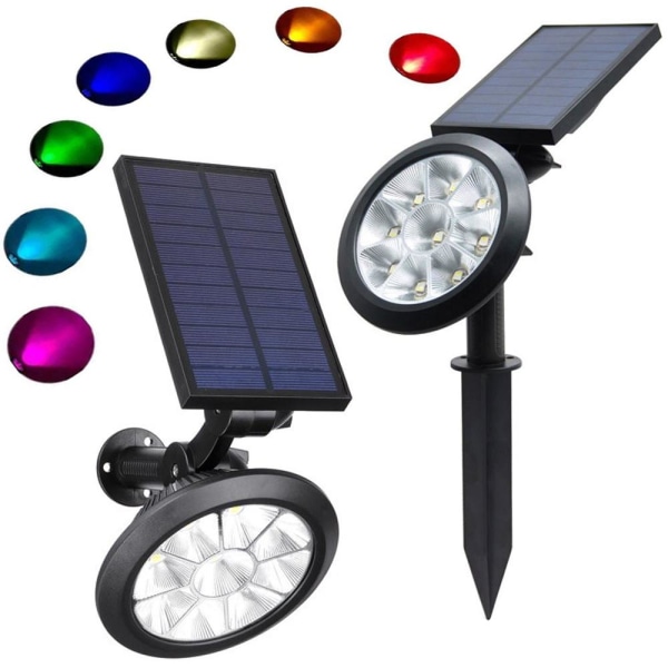 Solcellslampa LED RGB Utomhus multifärg