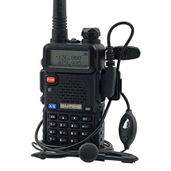 Baofeng UV-5R VHF UHF Dual Band Walkie Talkie Komradio Jaktradio Black