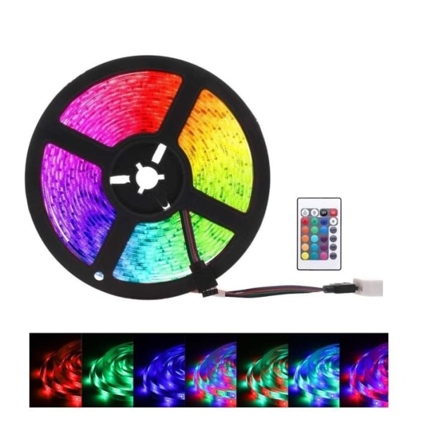 LED-liste / Lyssløjfe / LED-Strip - 5 meter Multicolor