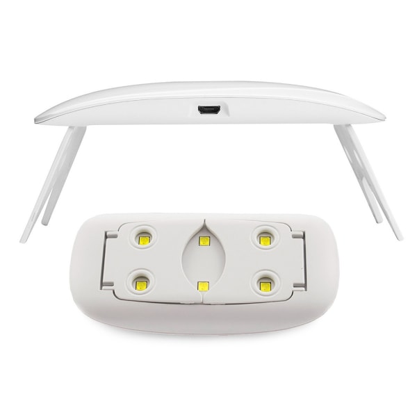 18W Mini UV/LED-lampa Nagellampa Gellack Hybrid Vit