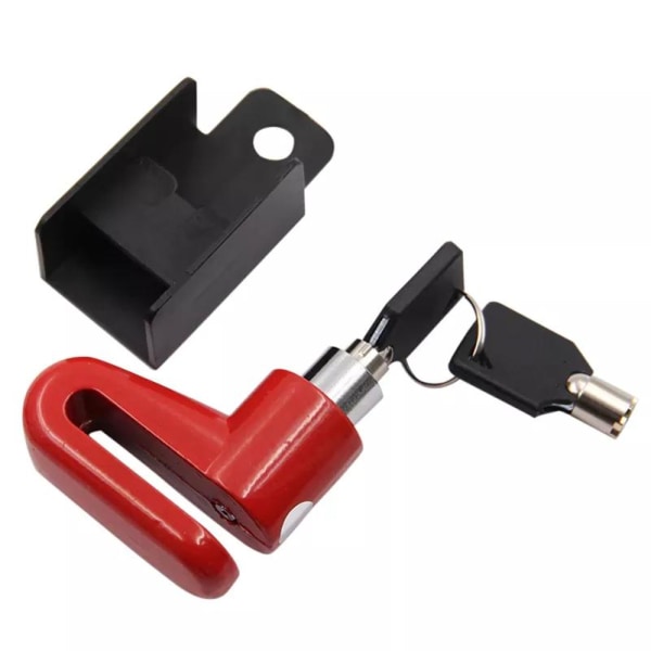 Lås/bremselås med kabel til Xiaomi Mijia M365 - Rød Red