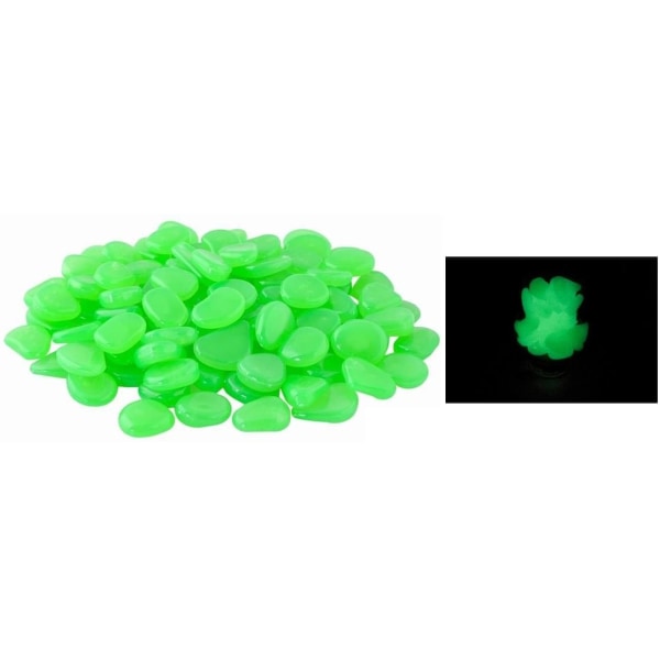Valoisat koristekivet / Stones 100 Pack Green Green