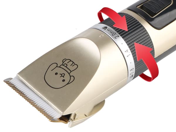 Tystgående Hundtrimmer 60DB Trådlös pälstrimmer Guld