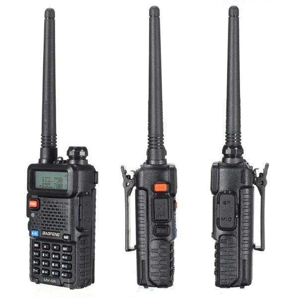 Baofeng UV-5R VHF UHF Dual Band Walkie Talkie Komradio Jaktradio Svart