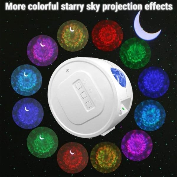 Stjerneprojektor LED Natlampe Stjernelampe Lampe Multicolor
