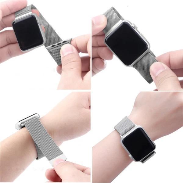 Klockarmband Apple Watch 1/2/3/4/5/6/SE Armband Milanese 42/44 - Orange