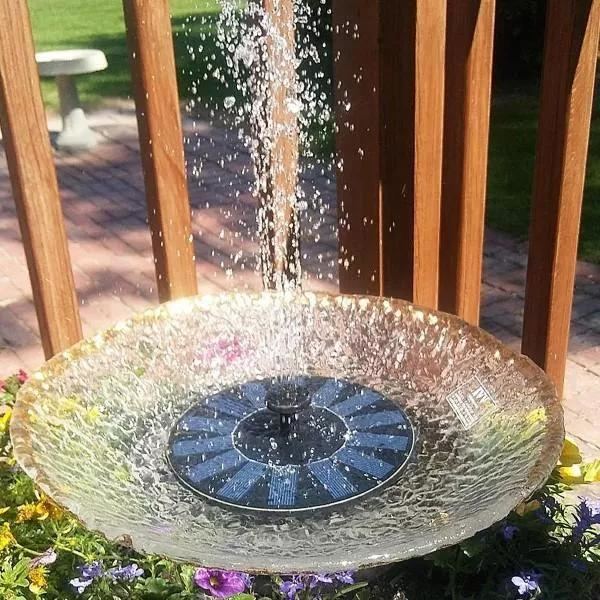 Solar fountain powered Fountain vand springvand Vandpumpe Pumpe Black